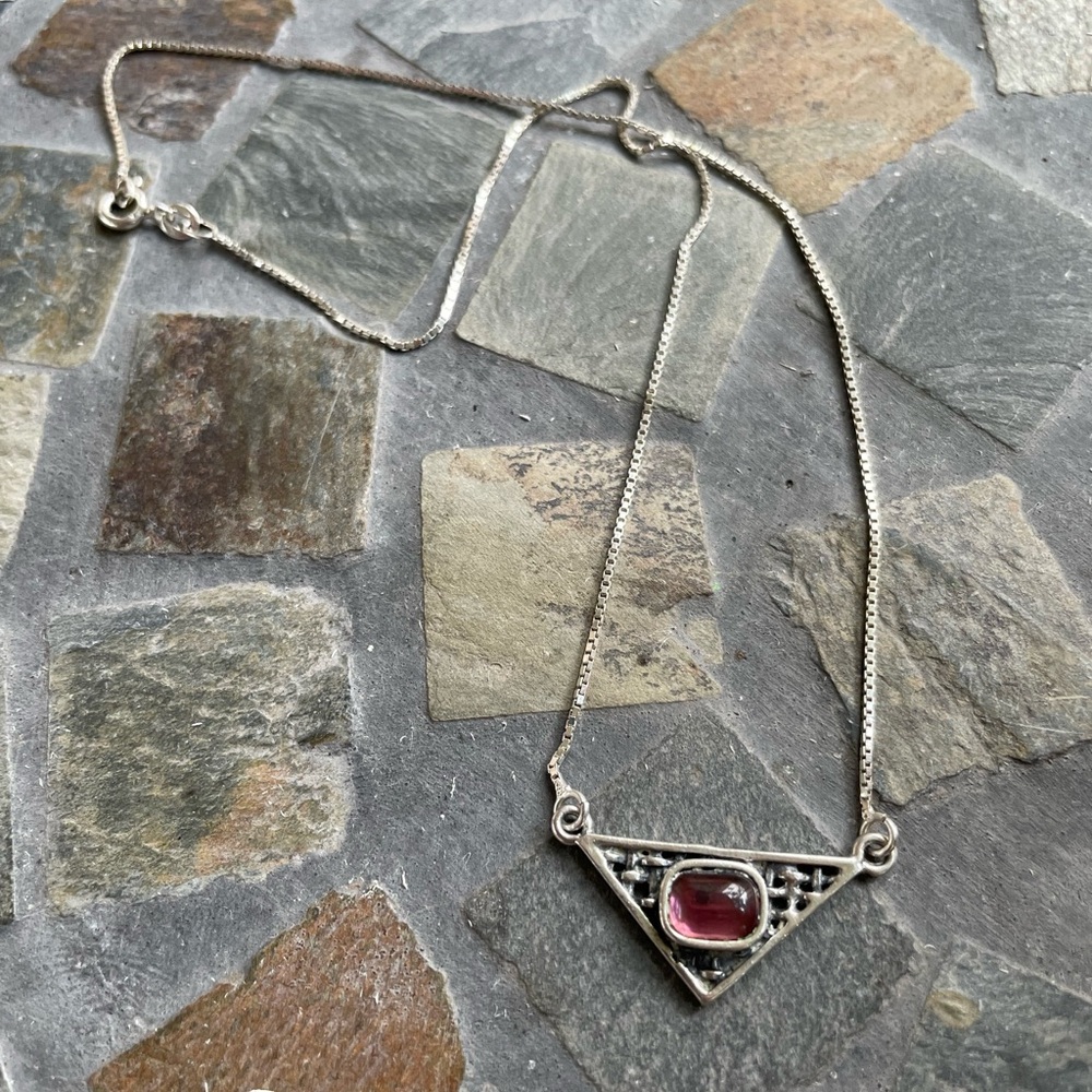Amethyst sterling silver necklace ￼